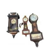 Three Banjo-Style Clocks