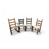 Four Ladder-Back Chairs