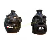 Two Southern Face Jugs