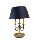 Brass Table Lamp with Candle Arms