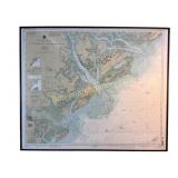 Framed NOAA Chart of Port Royal Sound