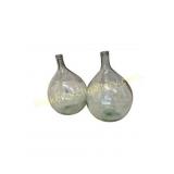 Pair Monumental demijohns