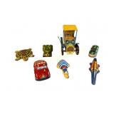 Lot of Seven Tin Lithographed Toys
