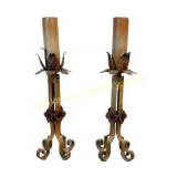 Pair of Metal Candleholders