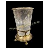 Mounted Crystal Glass Vase