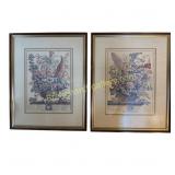 Pair of Robert Furber Botanical Prints
