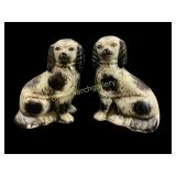 Pair Reproduction Staffordshire Spaniels