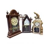 Three Vintage Mantel Clocks