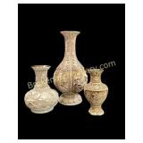 Three Ivory Dynasty Vases