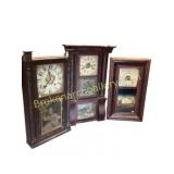 Three Wooden Case Clocks