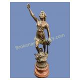 Spelter Sculpture of Female