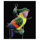 Vintage  Hanging Parrot Planter