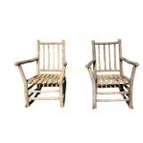 Pair of Rustic Rocking Chairs