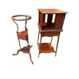 Edwardian Revolving Bookcase & Mahogany Stand