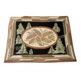 Laura Megroz "Pine Cone with Treesï¿½ Wool Rug