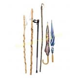 Lot of Umbrellas and Walking Sticks