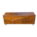 Antique Large Wooden Storage Trunk