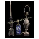 Three Decorative Table Lamps