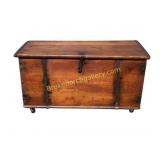 19th Century Wooden Immigrant Trunk