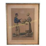 French Engraving, Marchande de Saucisses