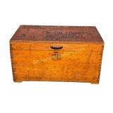 Wooden Mid 20th Century Military Trunk