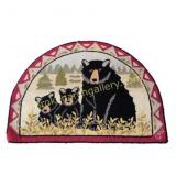 Claire Murray Black Bear Hooked Wool Rug