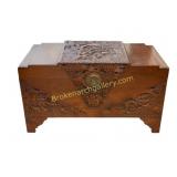 Chinese Carved Mahogany Chest