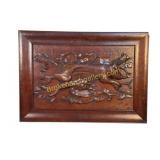 Carved Oak Game Panel