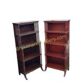 Pair of Duncan Phyfe Style Mahogany Bookcases