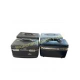 4 Vintage Train Cases / Cosmetic Cases