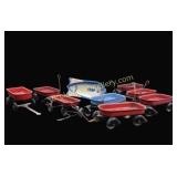 Collection of Vintage Miniature Red Wagons