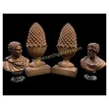 Pair Bookends, Decorative Busts