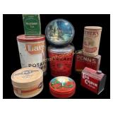 Vintage Advertising Tins, Store Containers