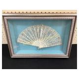 Framed Victorian Folding Fan