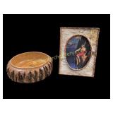Bark Slab Nut Bowl, Birch Bark Frame