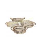 Set of Four Sweetgrass Baskets