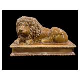 Italian Ceramic Lion Table Box