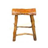 Rustic Natural Wood Stool