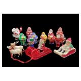 Celluloid and Plastic  Santas
