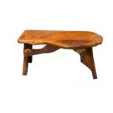 Live-Edge Wooden Bench