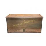 Antique Blanket Chest with Lower Drawers