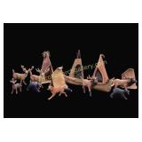 Native American Bark Teepees, Canoe