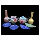Pottery Cream and Sugar Set, Art Pottery