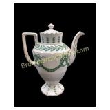 Sarreguemines French Porcelain Coffee Pot