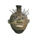 Rodney Leftwich Folk Art Face Jug, 1993