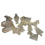Collection of Vintage Clear Glass Figurines