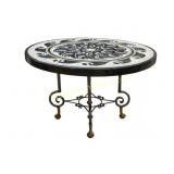 Round Stone Top Center Table