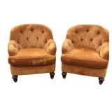 Pair of Southwood Amber Fabric Armchairs