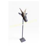 Wooden Water Buffalo Effigy on Stand