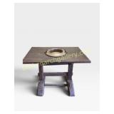 Early smoking table with brass insertï¿½